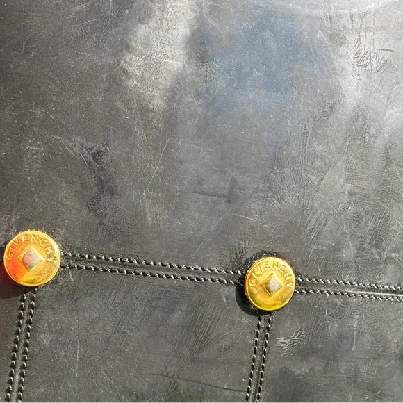 Black Leather Circle-Handle Women’s Bag - Picture 4 of 13